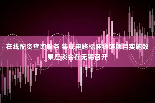 在线配资查询服务 集成电路标准稳链项目实施效果座谈会在无锡召开